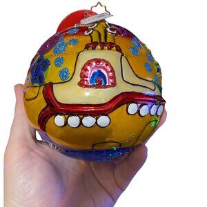 Christopher Radko Beatles Land of Submarines glass ball ornament colorful NEW